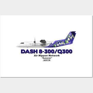 DeHavilland Canada Dash 8-300/Q300 - Air Nippon Network "Suzuran" Posters and Art